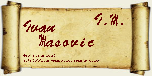 Ivan Mašović vizit kartica
